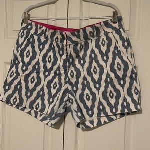 Blue and White Bermuda Shorts